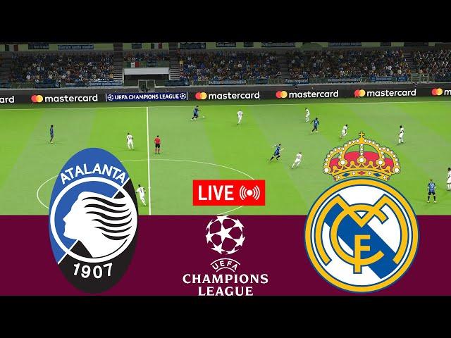 [LIVE] Atalanta vs Real Madrid. UEFA Champions League 24/25 Full Match - VideoGame Simulation