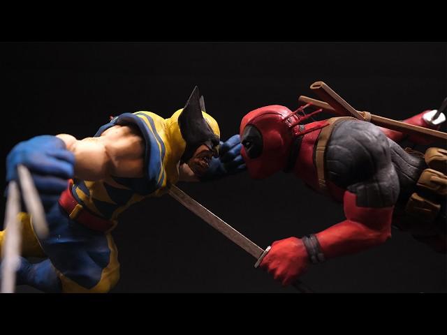 I made Deadpool and Wolverine stabbing each other