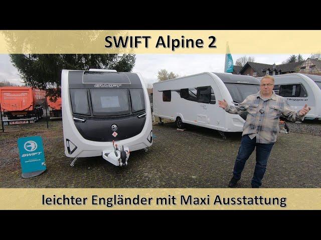 SWIFT Alpine 2   ein kleiner, leichter englischer Komfort Wohnwagen für 2 Personen