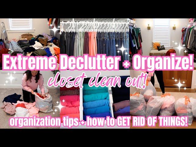 EXTREME Closet Clean Declutter Organize! Bedroom Organization and Decor Makeover 2024