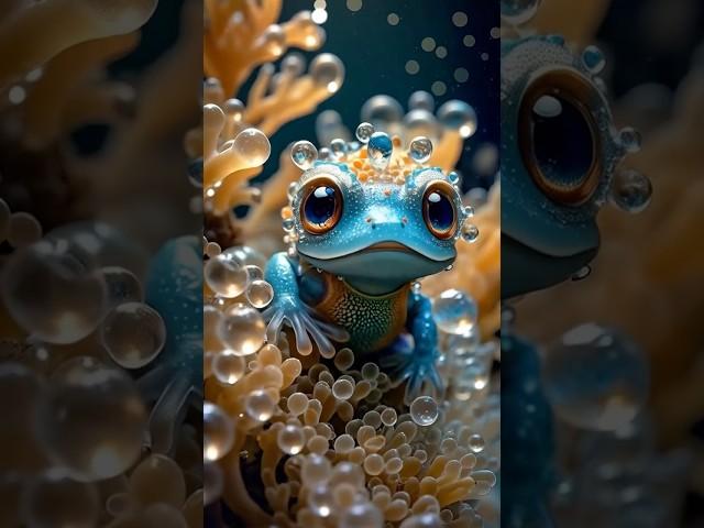  Discover the Mystical Waterdrop Frog – A Fantasy Creature from the Deep!  #creature #frog