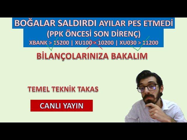 AYILAR HAVLU ATACAK MI ? 10200 YIKILACAK MI? ENDEKS BİLANÇOLAR HİSSE ANALİZLERİ