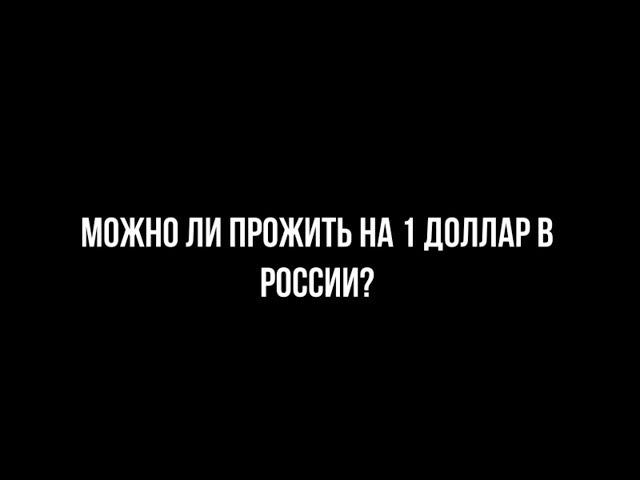 Прожить целый день на 1 доллар в России. Можно ли выжить?