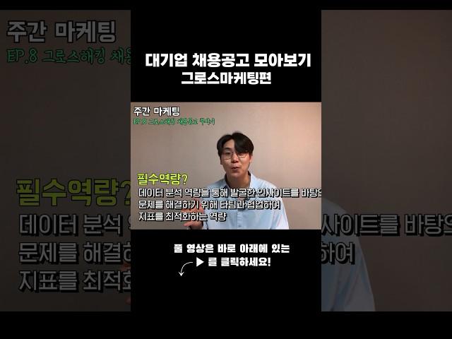 30초 정리하는 대기업 그로스마케터 채용공고
