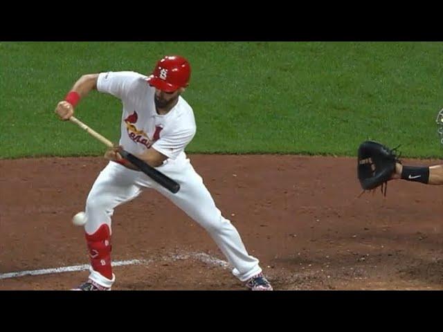 Matt Carpenter Gets a Double off a Bunt