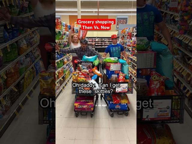 Grocery shopping Then Vs. Now…  #shorts #youtubeshorts #funny #comedy #food #family