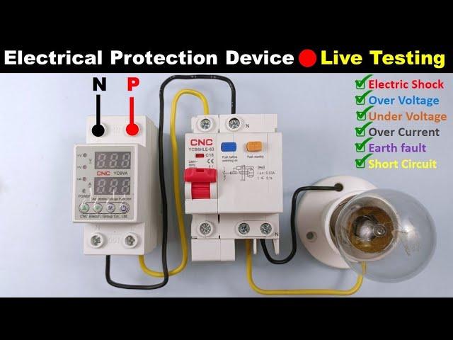 Voltage Monitoring Relay and RCBO  Live protection Testing and Connection @TheElectricalGuy​
