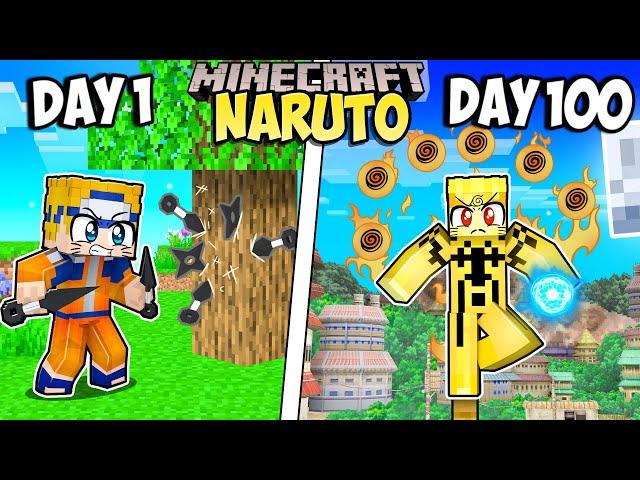 I Survived 100 Days as NARUTO in Minecraft