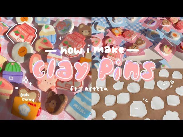 how i make clay pins 