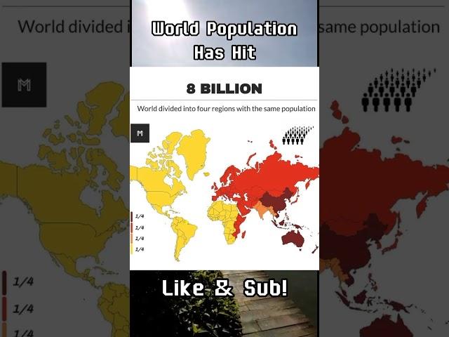  World Population Has Hit 8 BILLION!!! #shorts #like #subscribe