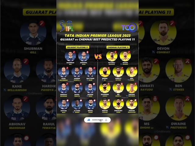 IPL 2023 / First match / GT VS CSK /playing 11/#ipl2023 /the crichub official /like & subscribe now