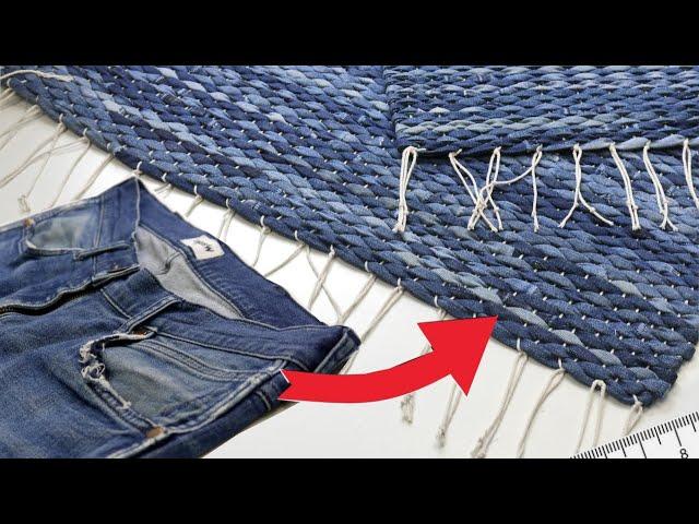 How To Weave Rug Using Old Jeans 