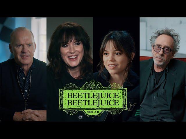 BEETLEJUICE BEETLEJUICE interviews Michael Keaton, Winona Ryder, Jenna Ortega, Tim Burton 4K