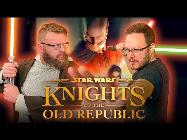 Aaron is beating Knights of the Old Republic for the first time w/ Eric