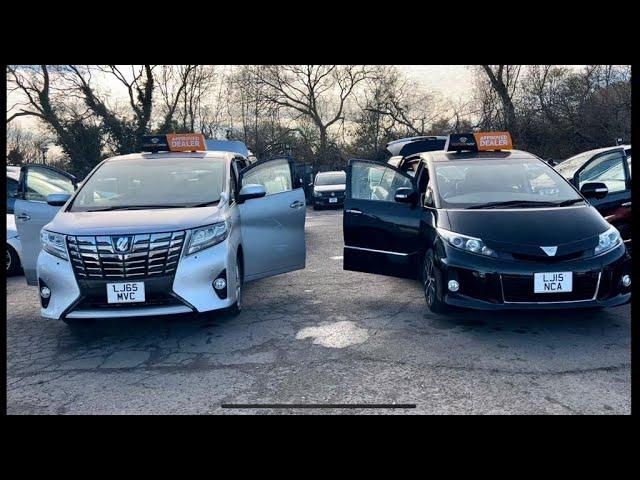 Japanese imported cars PCO taxi BADGE by TFL Estima 7 seater Alphard 8 seater for sale in London UK