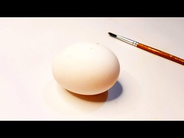 Painting Beautiful scenery on Egg 