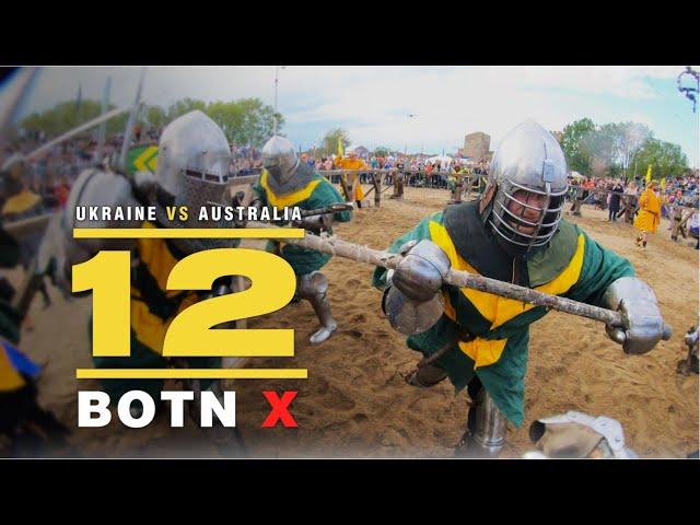 Buhurt Tech TV GoPro | BOTN X 12vs12 Ukraine vs Australia 60fps