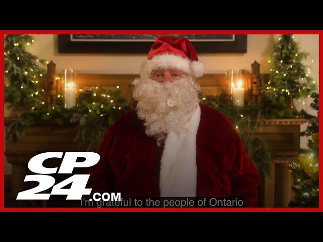 Premier Ford dresses up as Santa Claus for annual Christmas message