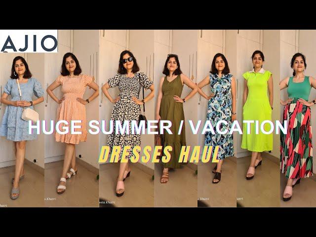 Vacation / Summer Dresses Haul from Ajio #dresseshaul