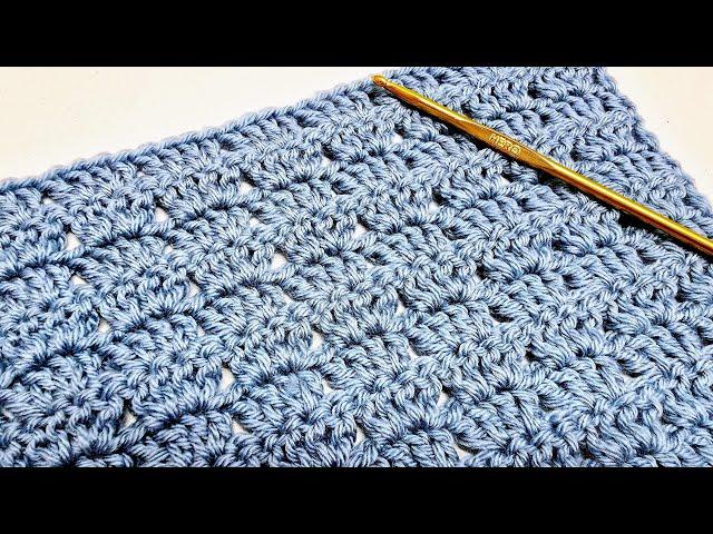 SUPER EASY Crochet Stitch For Blankets And Scarfs / Twin V Stitch Tutorial