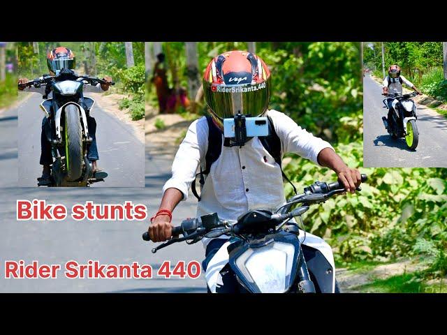 Rider Srikanta stunts video|| duke 250 bs4 exhaust sound || @RiderSrikanta_440