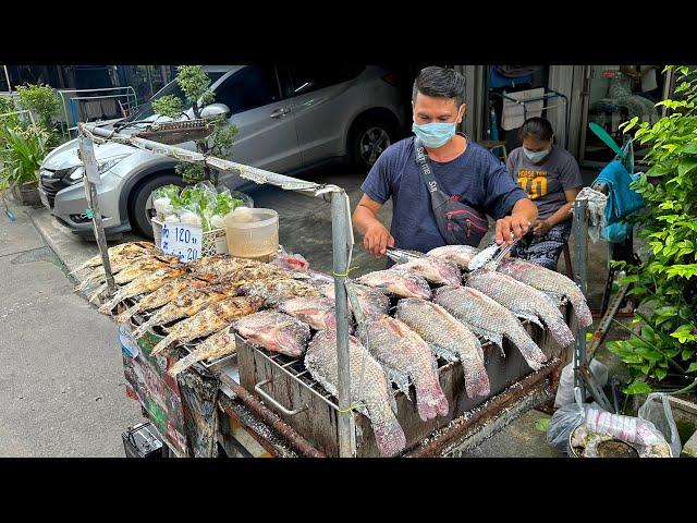 Sold Out Fast! 20 Years of Grilling Fish Next to his House - Thai Street Food