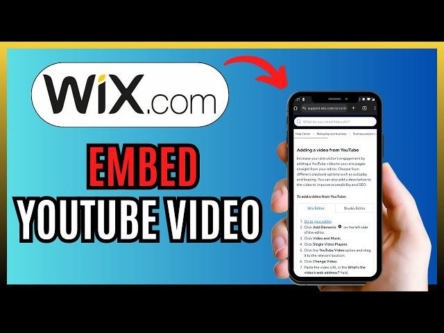 How To EMBED YOUTUBE VIDEO On WIX WEBSITE 2025!