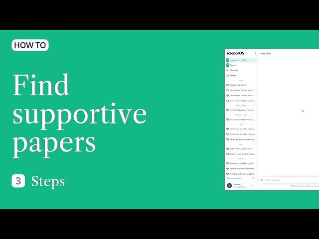 How to find supportive papers with scienceOS? | AI Research Tool for Literature Research