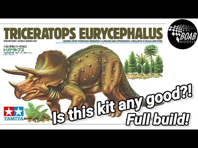 Building the Triceratops Eurycephalus in 1/35 scale by Tamiya - another great kit for Dino mad kids?