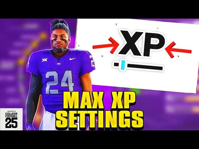 EA College Football 25 Road To Glory MAX XP SETTINGS!Fastest Way To Hit 99 Overall In NCAA 25 RTG!