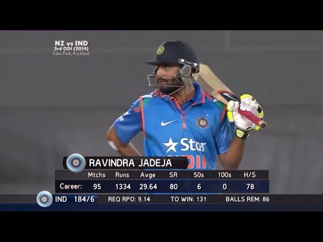 Ravindra Jadeja's Magnificent 66* off 45 vs New Zealand | NZ vs IND 2014 | 3rd ODI Auckland