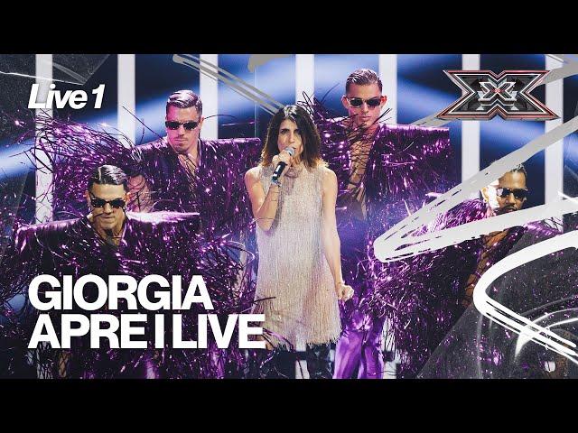 Giorgia apre il primo Live di X Factor 2024 con un mashup di Lady Gaga e Rihanna