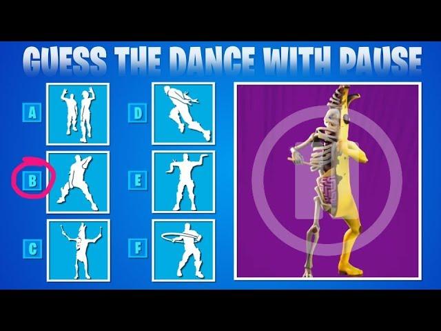 GUESS THE DANCE WITH PAUSE IN FORTNITE - QUIZ FORTNITE #1