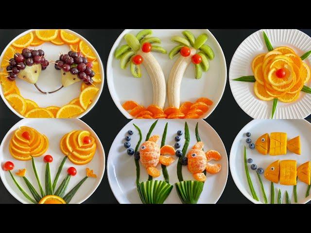 Top 6 Fruits Decoration Ideas / Super Fruits Decoration / Fruit curving & cutting Tricks /Fruits Art