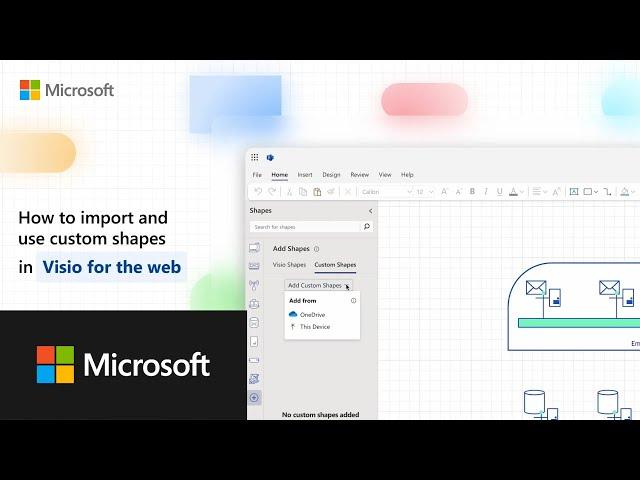 How to import and use custom shapes in Microsoft Visio for the web