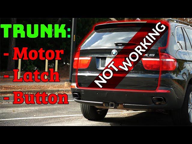 Fixing BMW X5 Trunk Button & Motor