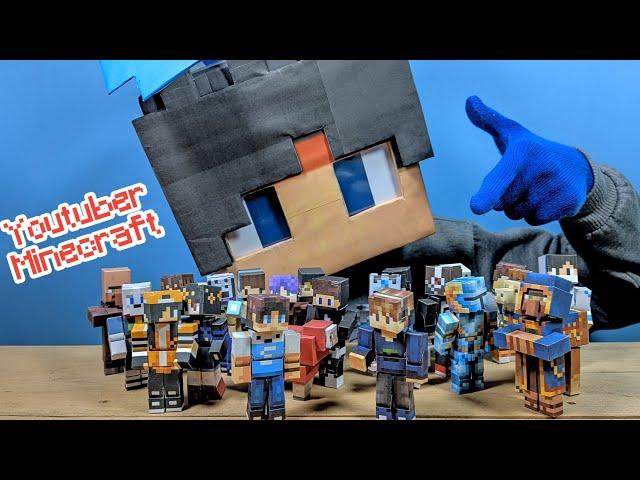 Inilah Semua Papercraft Youtuber Minecraft yang Udah Kubikin | Kompilasi Shorts Reedi Craft #1