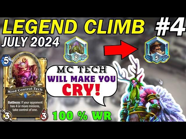 MC TECH = 100% Winrate? ► COMBO DRUID ► Legend Climb ► July 2024  ► Hearthstone Stream ► Ep. 4