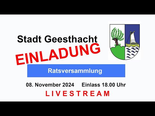 Ratsversammlung der Stadt Geesthacht November 2024