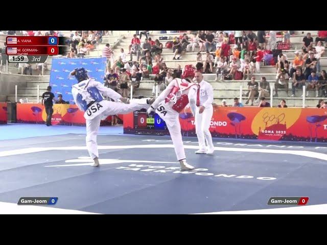 112 W+67kg R-32 VIANA Alena USA  vs  GORMAN-SHORE Madelynn USA I Rome 2022 World Taekwondo GP