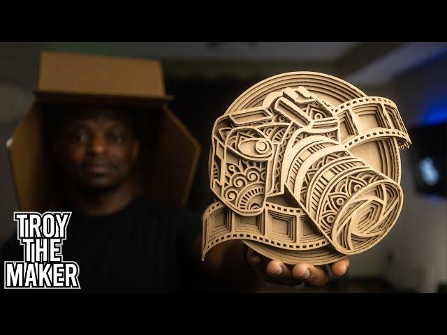 Laser Cut Cardboard 3D Mandala