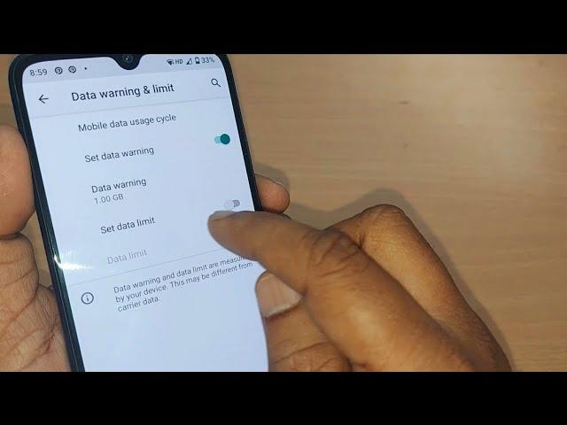how to set data warning and data limit on android phone