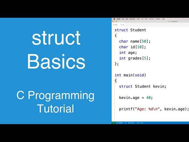 struct Basics | C Programming Tutorial