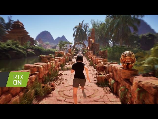 I met Ronaldo in Temple Run - Temple Run in Unreal Engine - REAL RTX ON