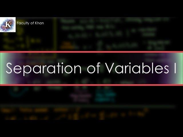 Solving the 1-D Heat/Diffusion PDE by Separation of Variables (Part 1/2)