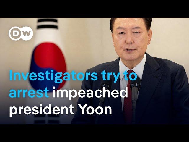 South Korea martial law scandal: Investigators to arrest impeached president Yoon Suk Yeol | DW News