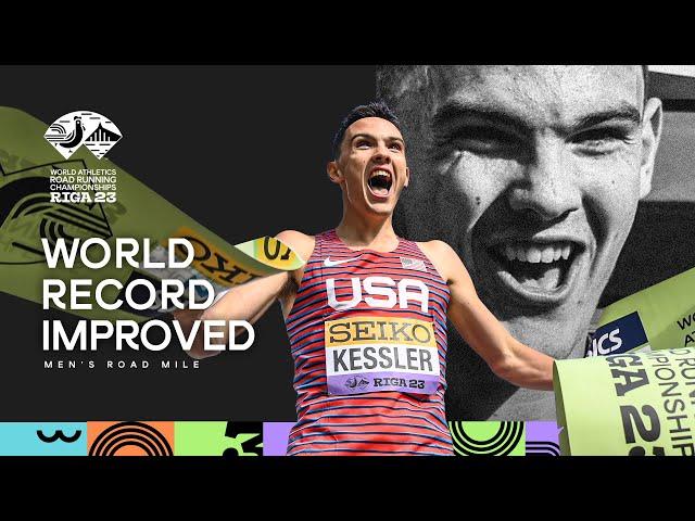 Hobbs Kessler sprints to mile world record  | World Athletics Road Running Championships Riga 23