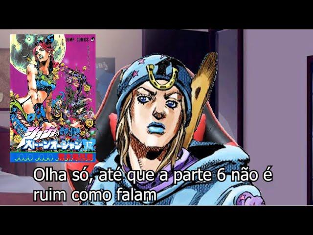 Johnny Joestar lendo Stone Ocean