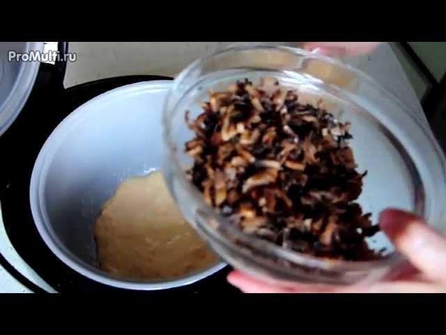 Вкуснейший пирог с грибами в мультиварке