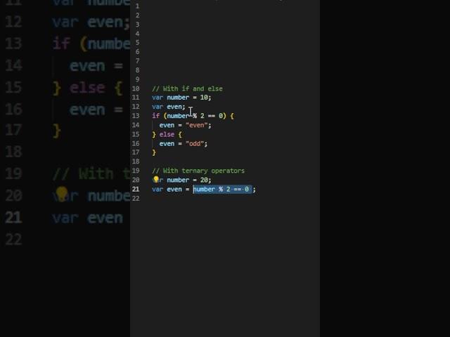 Stop using if and else statements for some use-cases - use ternary operators!